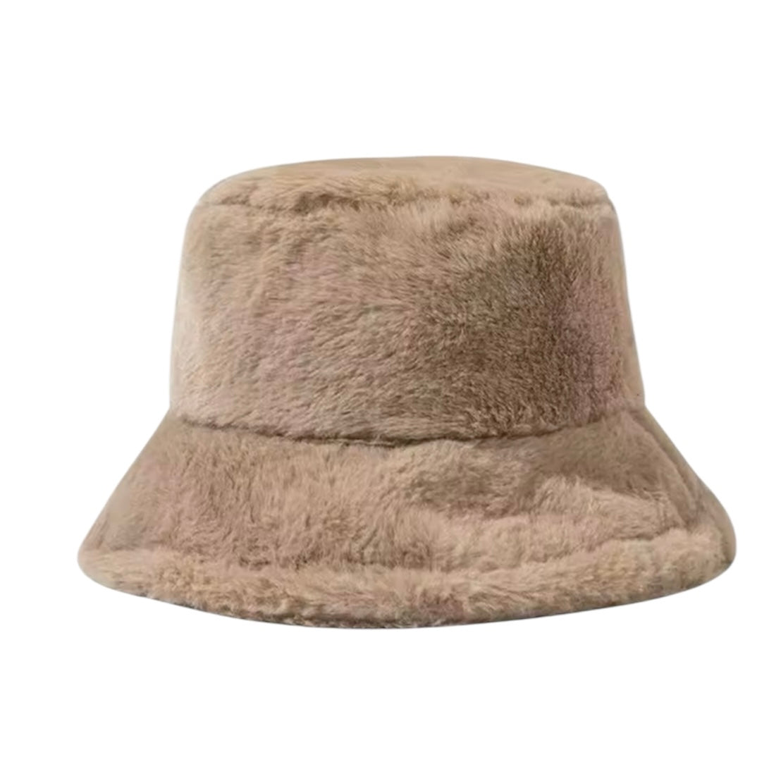 Fluffy Beige Babyhat