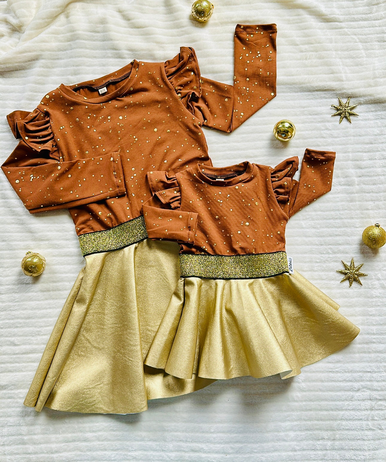 Kletskouz- Christmas Dress Caramel