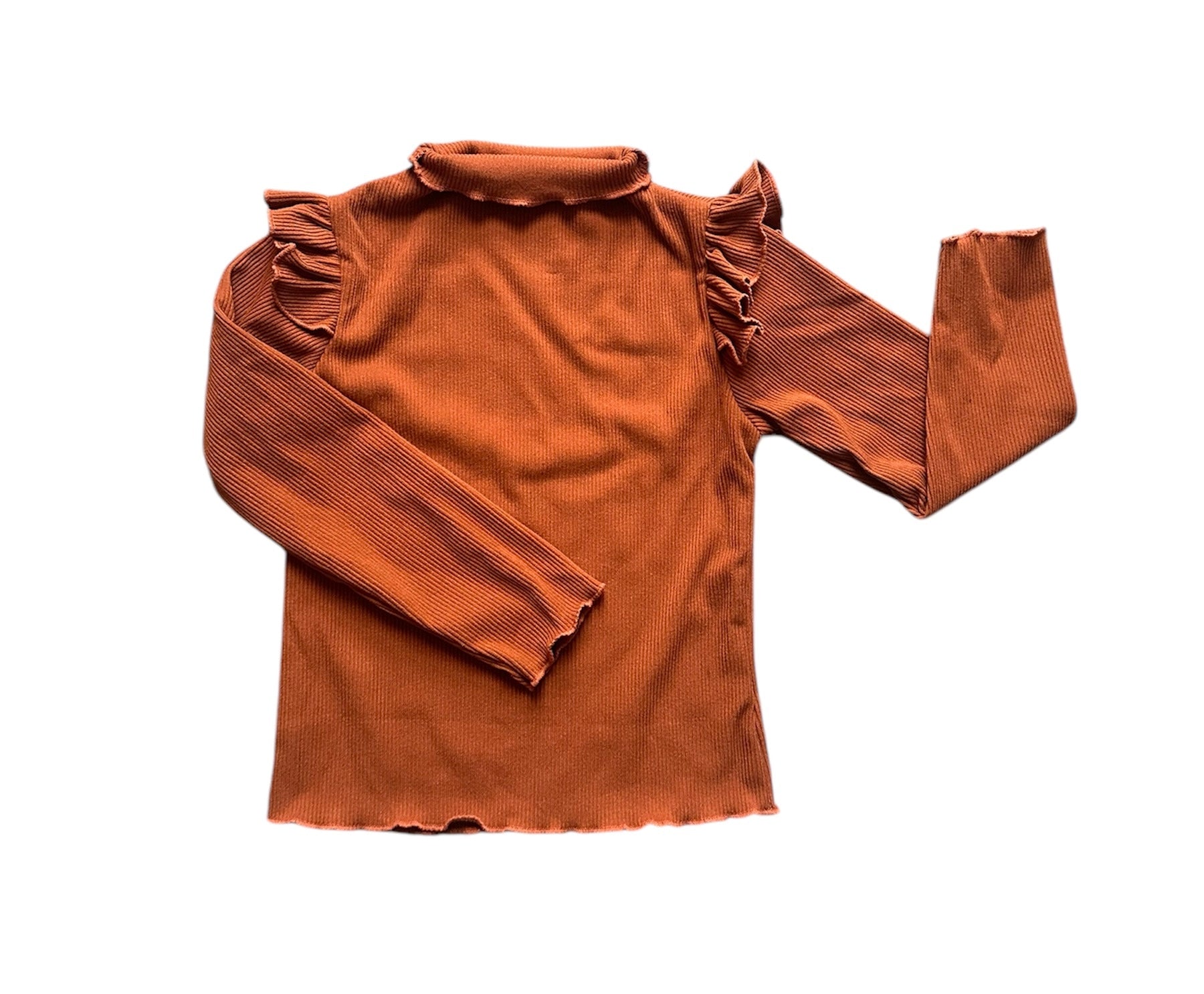 Meisjes Ruffle Longsleeve Roest