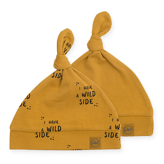 Jollein Muts Wild animal mustard (2pack) - Kletskouz