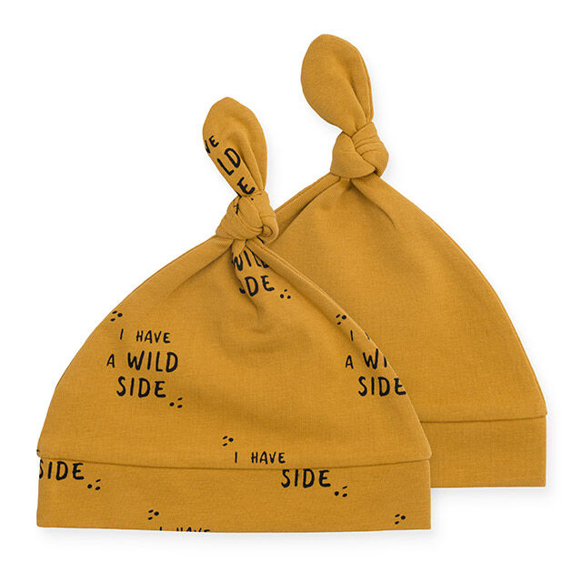 Jollein Muts Wild animal mustard (2pack) - Kletskouz