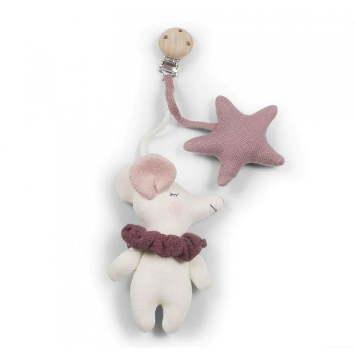 SAGA - PRAM TOY - MOUSE STJARNA - Fawn - Kletskouz