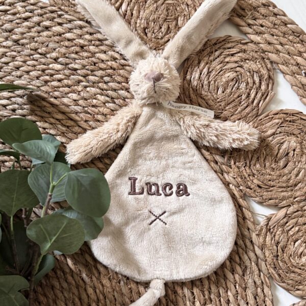 Knuffeldoekje, Happy horse, beige, knuffel, speentje,