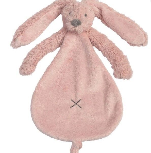 Happy Horse, zacht, met naam, personaliseren, knuffeldoekje, old pink