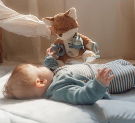 Little Dutch, Vos, activiteitenknuffel, blauw