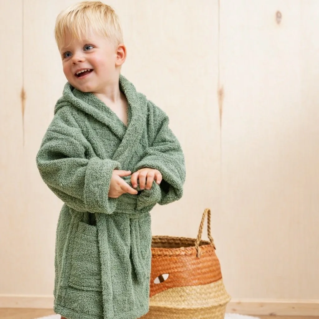 Meyco, badjas, forest green, 98/104, 2 tot 4 jaar