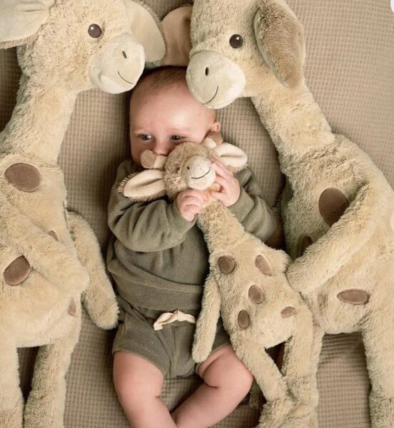 Happy Horse, Giraffe Gus, 32 cm, beige, knuffel, baby, kind, vanaf 0 maanden