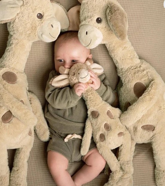 Happy Horse, Giraffe Gus, 32 cm, beige, knuffel, baby, kind, vanaf 0 maanden
