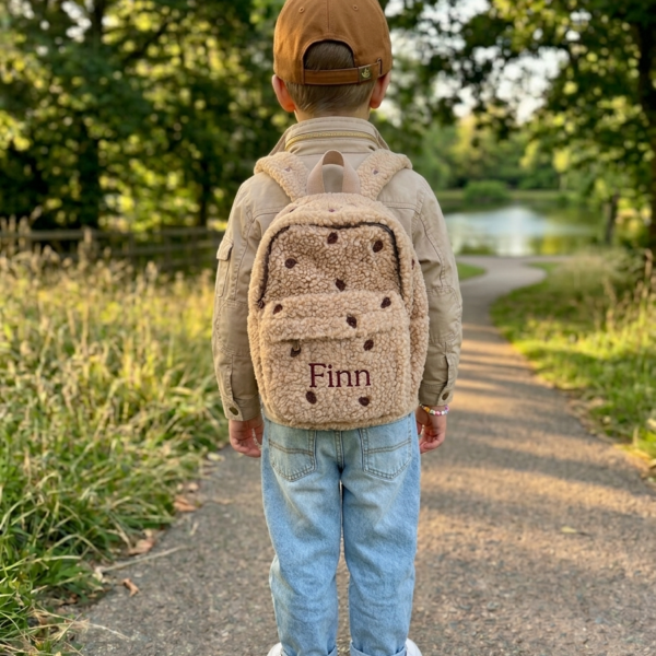 Rugzak, Little Dutch, sand, eikeltjes, beige, teddy